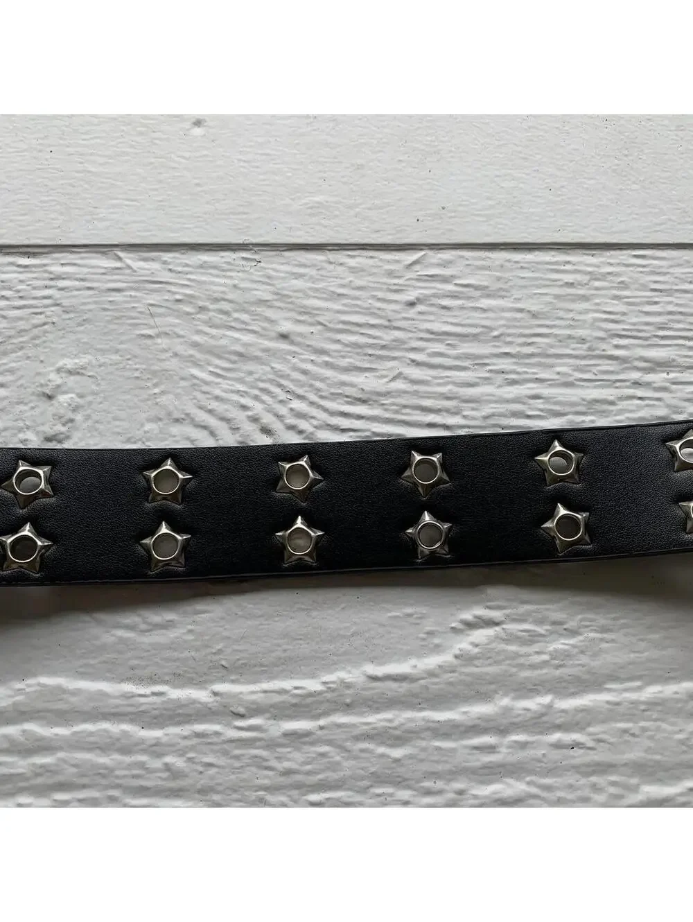 Cyber Western Essential Y2k 2000s style studded punk goth black and silver belt.